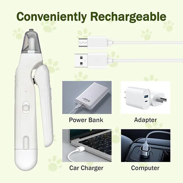 2-in-1 pet nail clipper and grinder