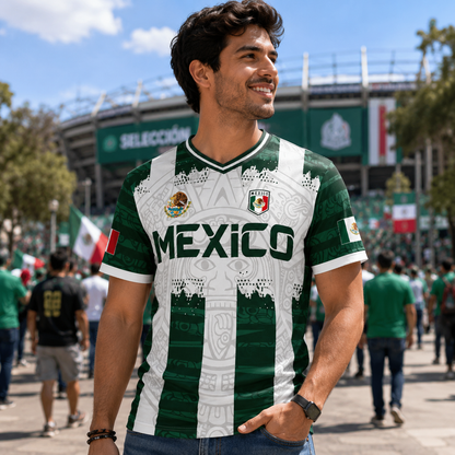 🇲🇽 2026 Mexico Aztec Calendar Soccer Jersey ⚽☀️