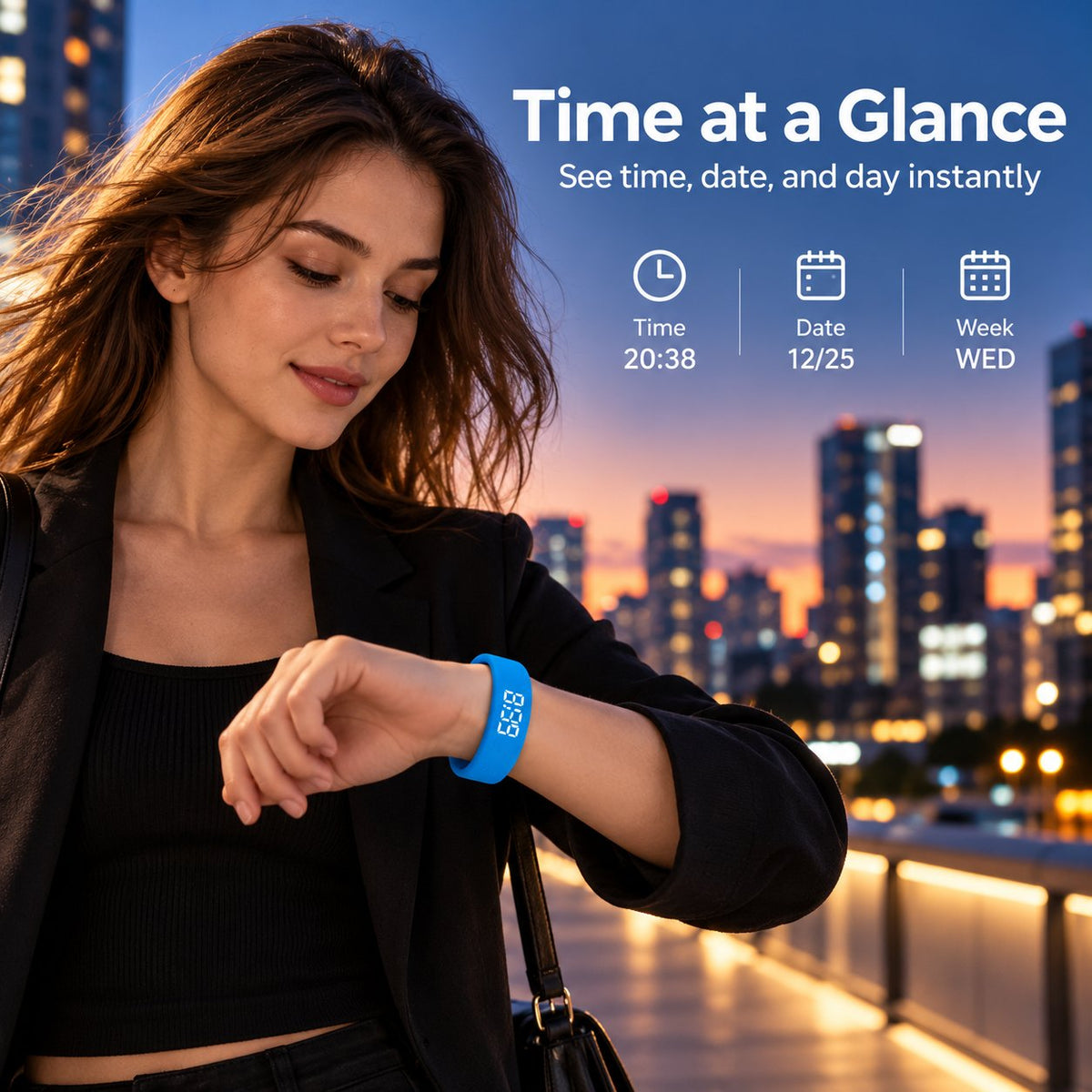 Portable Wrist Activity Tracker | Lightweight Step Counter for Outdoor Workout Sessions