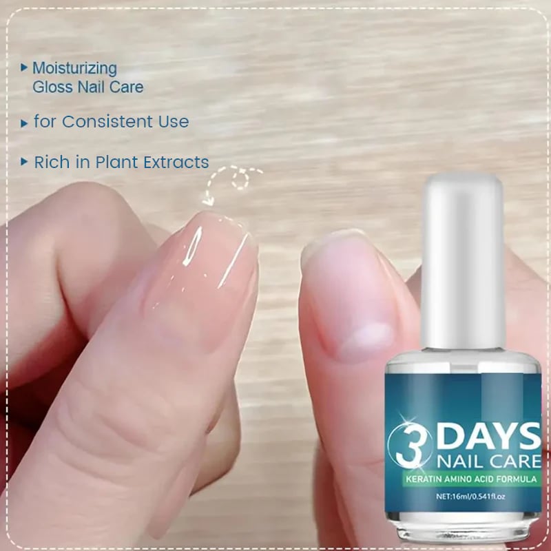💝LAST DAY 49% OFF💝3 Days Nail Care - Keratin Amino Acid Formula, Suitable for Soft and Fragile Nails