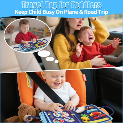 Montessori Toddler Dinosaur Sensory Busy Board