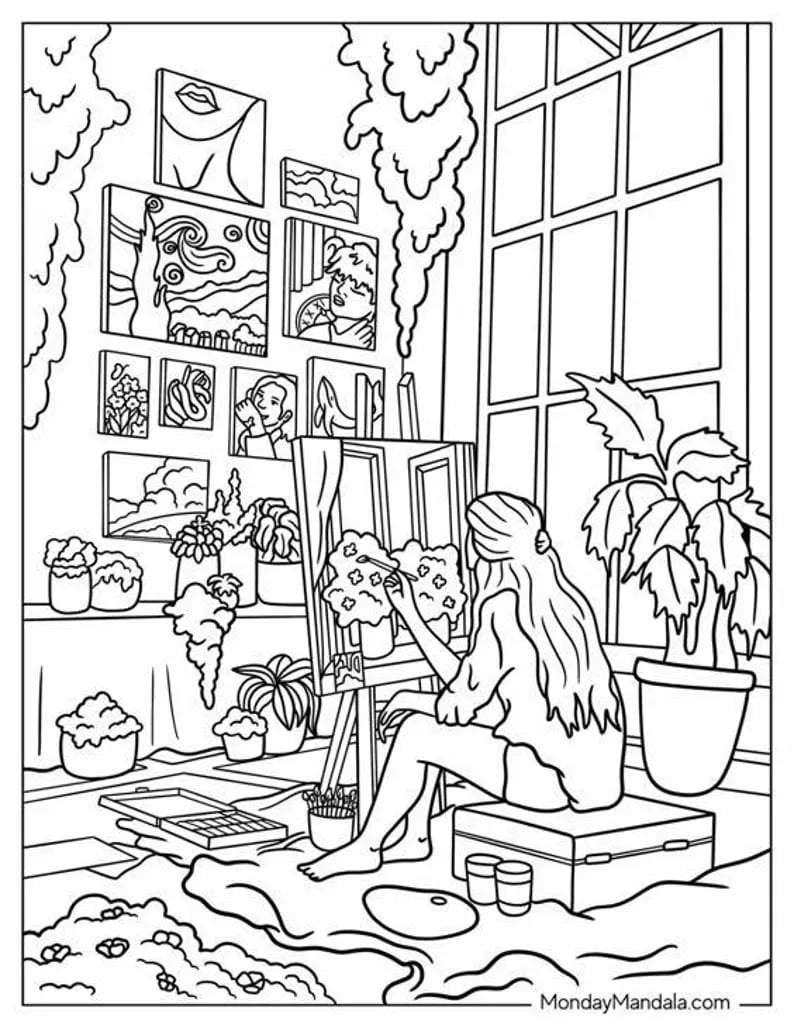 🎀 FLASH SALE – 49% OFF! | Soft Girl Era Colouring Book | 55 Mindful Designs for Stress‐Free Creativity 🍓🌸