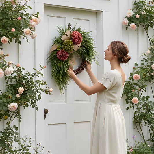 Handcrafted Rustic Hydrangea Wreath – Cozy & Inviting Decor