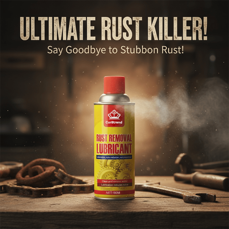 One Spray for All! Rust Remover Lubricant for Cars, Hinges & Metal Hardware