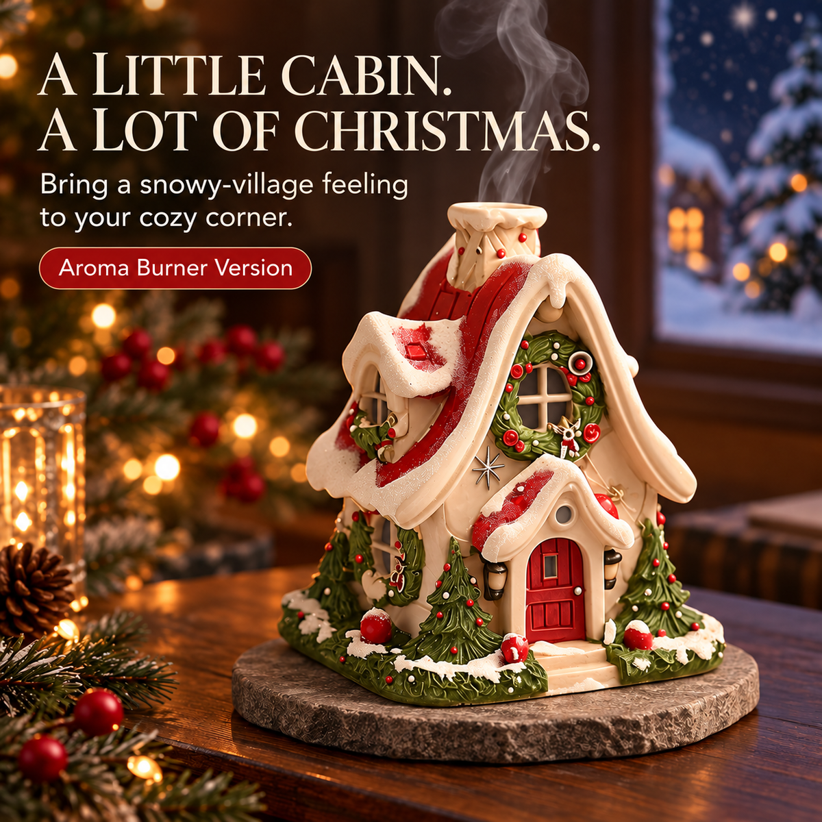 🔥Christmases Cabin Incense Burner