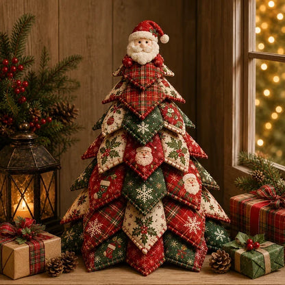 🔥Limited Time Offer 50% OFF - 🎄🧵DIY Quilted Christmas Tree Kit – Handmade Fabric Holiday Tabletop Tree Decor