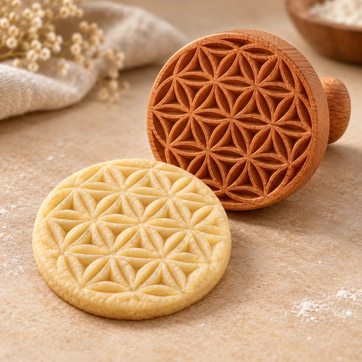 🍪 Carved Wooden Cookie Stamps | One Press, Beautiful Detail