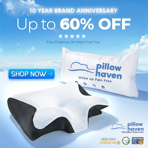 The Pillow That Silences Snoring - By Fixing Your Sleep Posture |  10 Year Sale 60% OFF