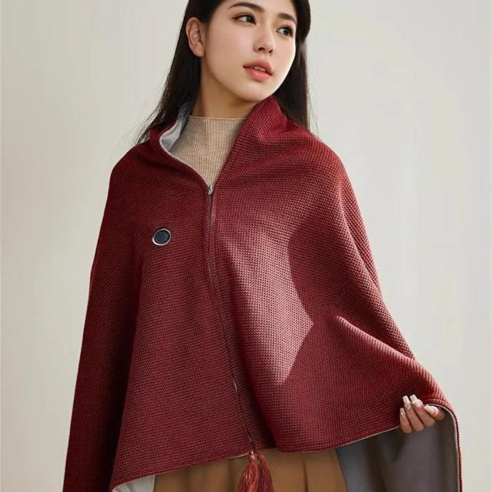Portable Heated Shawl – Wearable Electric Heating Wrap