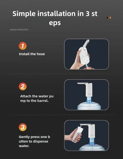 💧5 Gallon Water Pump Dispenser – Rechargeable & Foldable Electric Water Jug Pump