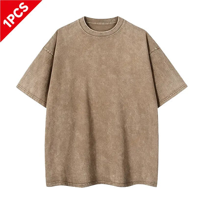 Vintage Washed Oversized T-Shirts – 4-Pack
