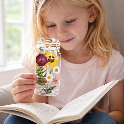 💐🌷20pcs Transparent Dried Flower Bookmarks-DIY Gifts Bookmarks