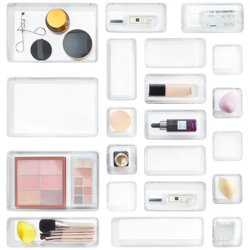 Vanity Drawer Organizer for Makeup, Jewelry & Gadgets (Silicone Tabs Not Included)