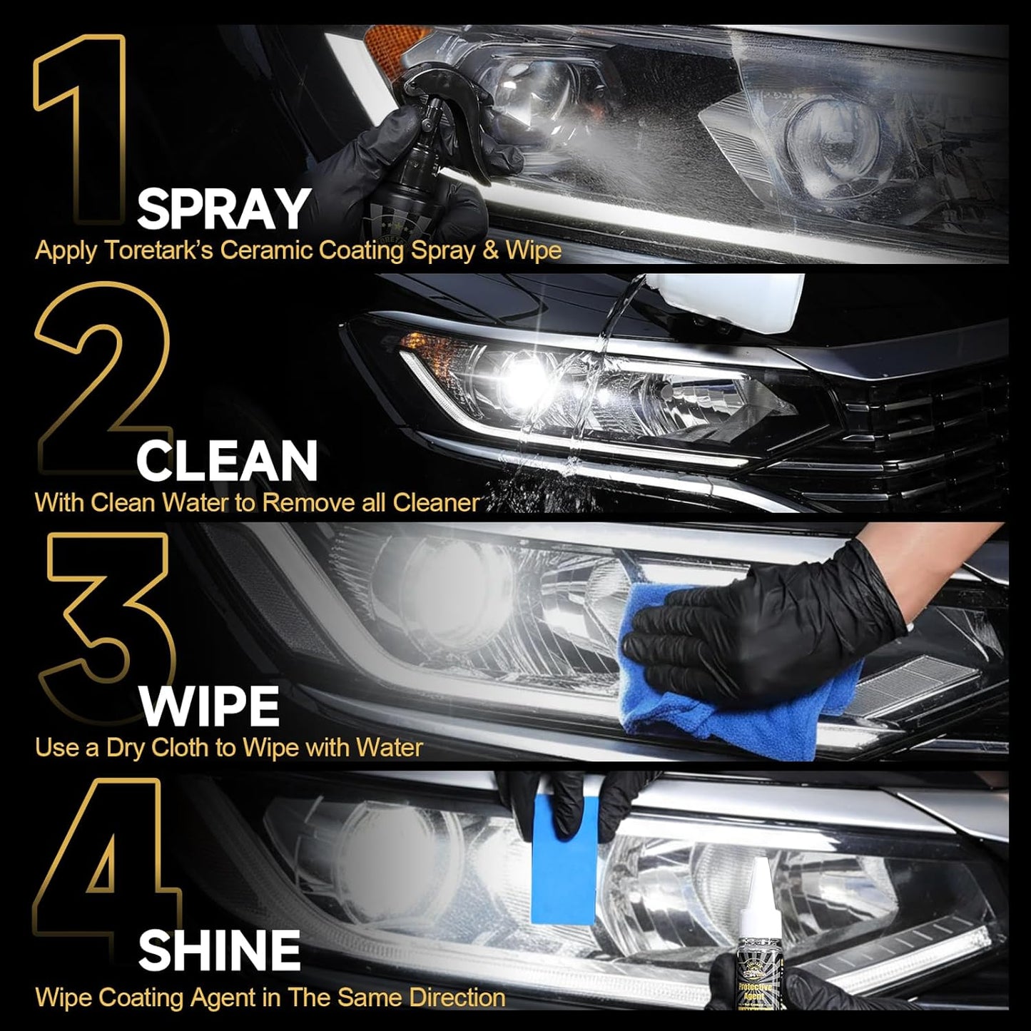 Car Headlight Restoration Kit