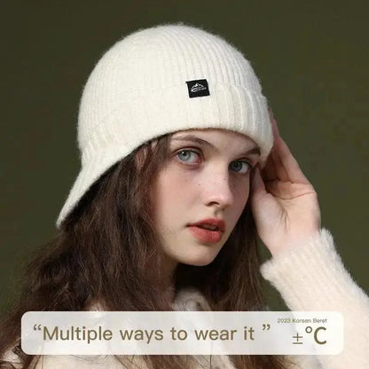 Knitted wool hat