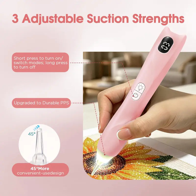 Electric Diamond Painting Pen with Light