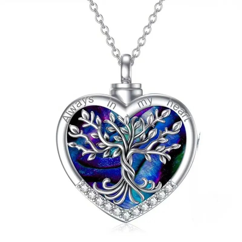 🌓Last Day 49% OFF-🌳❤️Heart Tree of Life Cremation Memorial Pendant | symbolizing the eternal continuity of life and love.