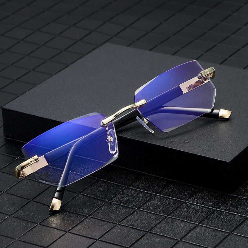 Intelligent Auto-Focus Zoom Glasses – Blue Light Blocking, Anti-Eye Strain Rimless Eyewear
