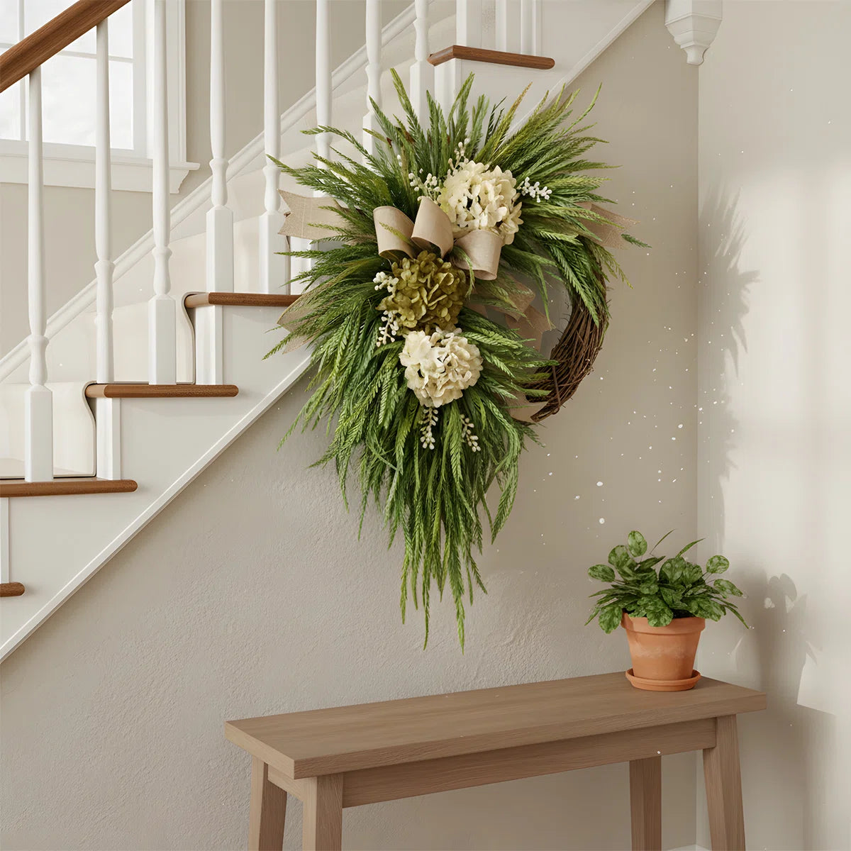 Handcrafted Rustic Hydrangea Wreath – Cozy & Inviting Decor