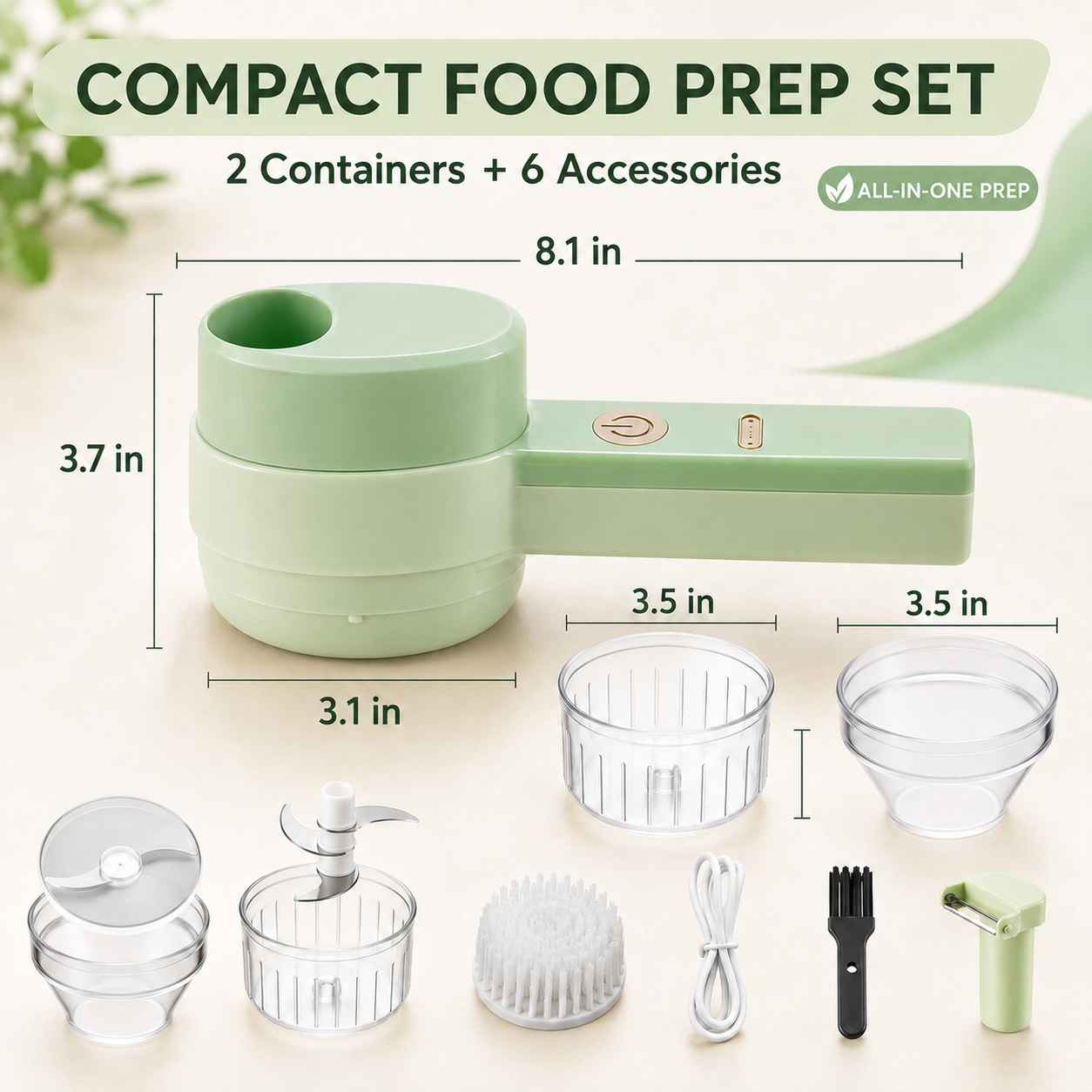 🧄🥕4-in-1 Handheld Electric Chopper – Slice, Mince, Peel & Clean in Seconds ⚡
