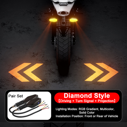 Motorcycle LED Multi-Color Projection Turn Signal Indicator