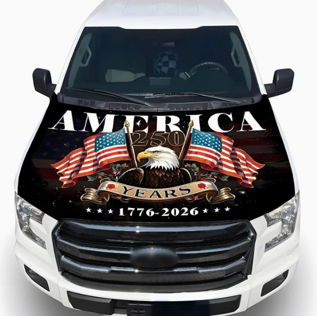 🚗Patriotic American Flag Car Hood Cover