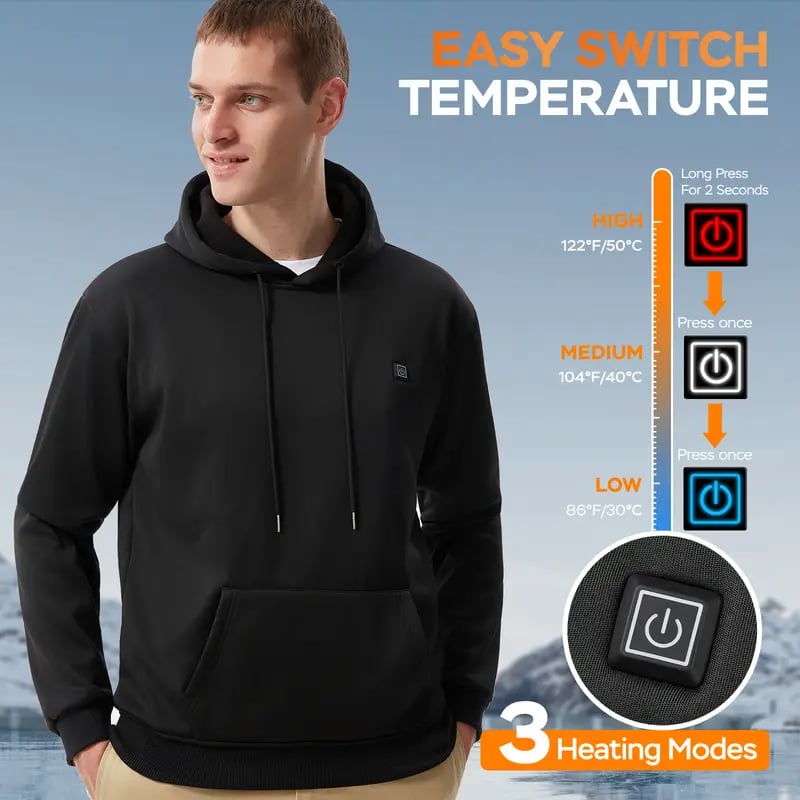 49% OFF This Week Promotions🎉🎉Men's Smart Heated Hoodie
