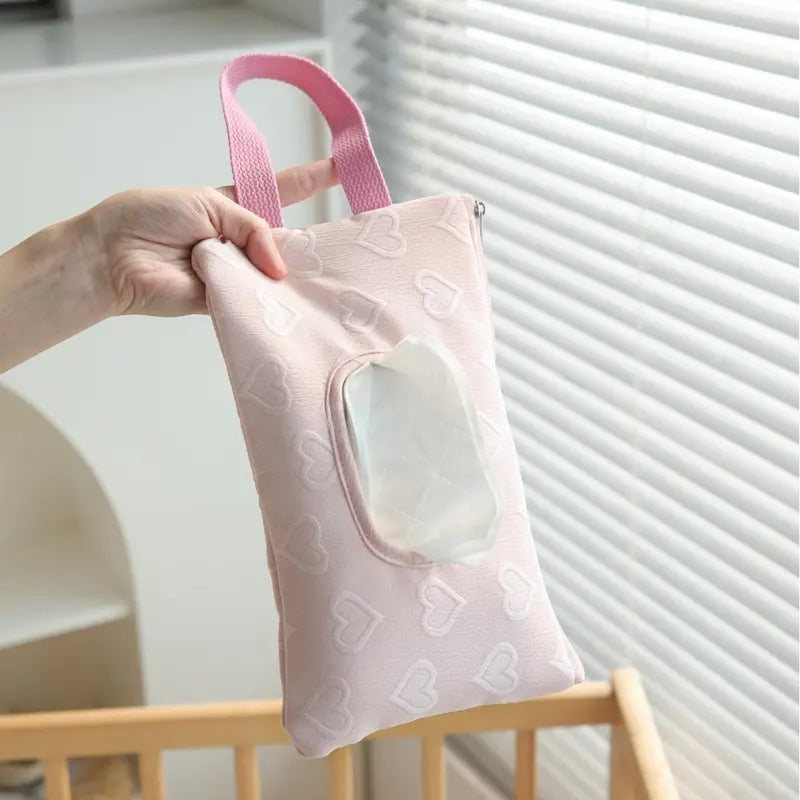 Hangable Floral Wet Wipes Bag with Strap
