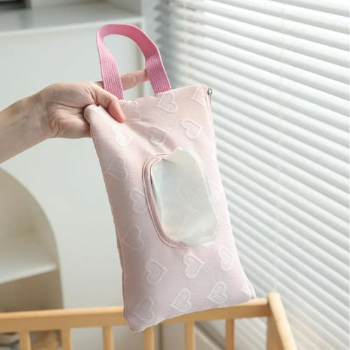 Hangable Floral Wet Wipes Bag with Strap