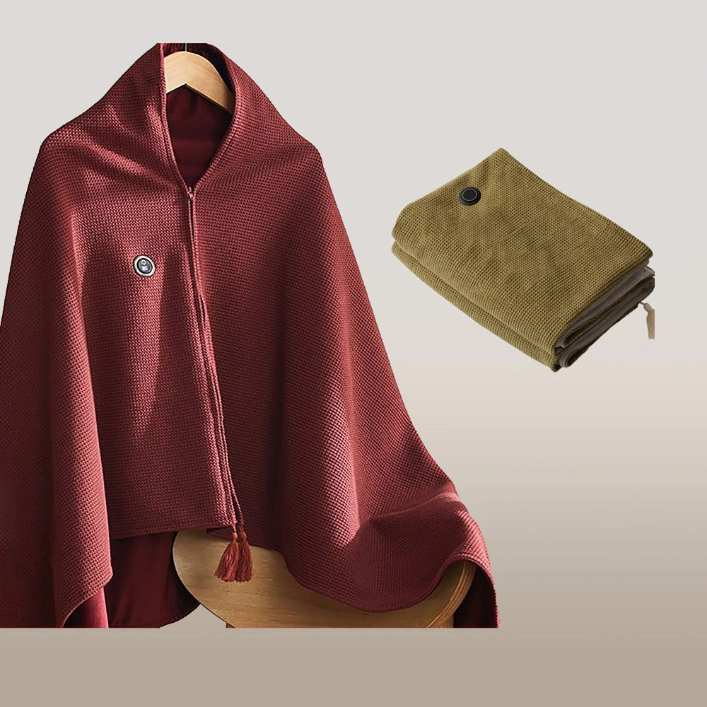Portable Heated Shawl – Wearable Electric Heating Wrap