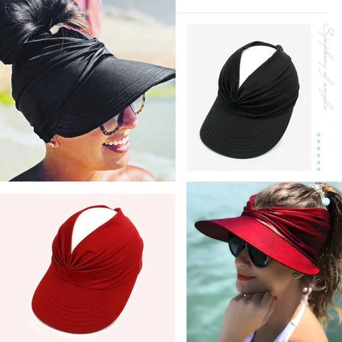 🔥 Summer Hot Sale 50% OFF💕👒UPF 50+ Sun Visor Ponytail Hat