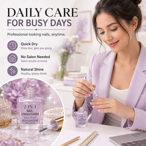 💅 40% OFF !! ⏰ Lilac Glossy Nail Strengthener – Strengthen Weak Nails & Restore Natural Shine — Devareon®
