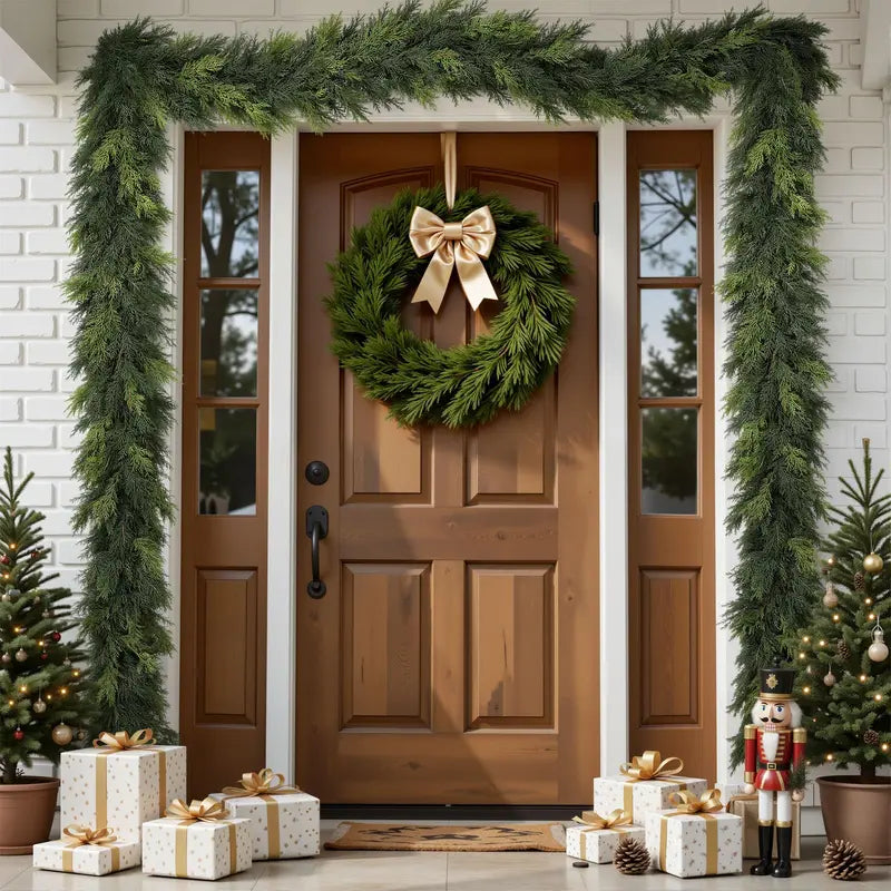 6FT PE Material Real Touch Classic Evergreen Artificial Cedar Garland