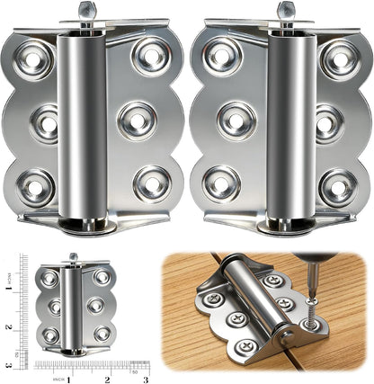 🔥LAST DAY 49% OFF - 🛠️🚪Stainless Steel Spring Butterfly Hinges, Self Closing Door Hinges