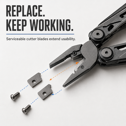 28-in-1 Stainless Steel Multi-Tool Pliers – Foldable Pocket Tool for Camping, Hiking, Fishing & Everyday Repairs