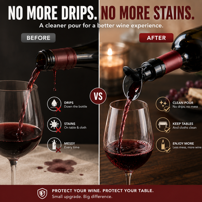 🍷2-in-1 Wine Pourer & Stopper – No-Drip Pour & Easy Seal