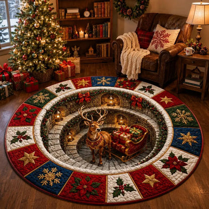 🎄 Christmas 3D Illusion Rug – Magical Holiday Portal Floor Decor