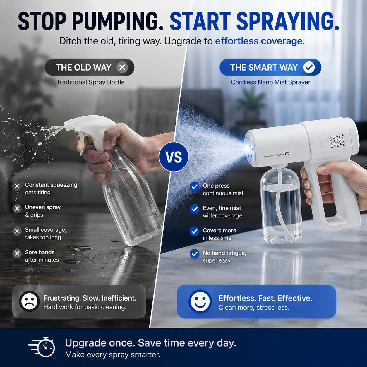 💨 Cordless Nano Mist Sprayer – Continuous Fine Mist & Wide Coverage
