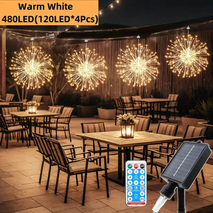 🌓Last Day 49% OFF-🎆 4-Pack Solar Fireworks Lights — 480 LEDs