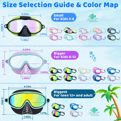 🏊🕶️Swim Goggles with Nose clip & Earplugs