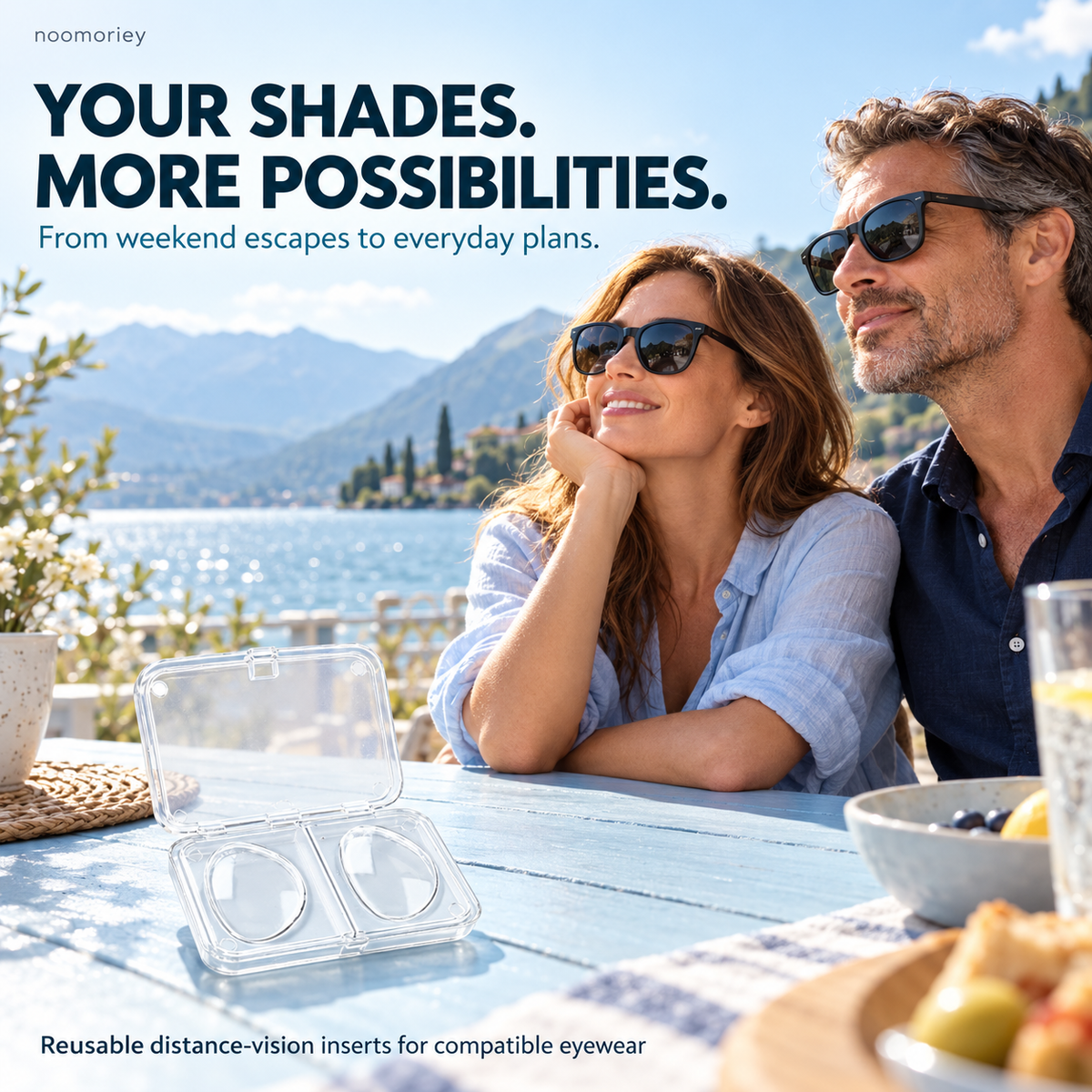 Reusable Stick-On Distance Lenses for Sunglasses – Water-Activated, No Glue & Easy to Remove