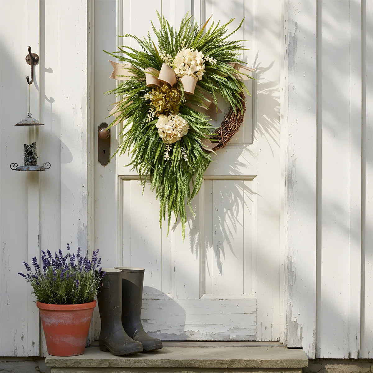 Handcrafted Rustic Hydrangea Wreath – Cozy & Inviting Decor