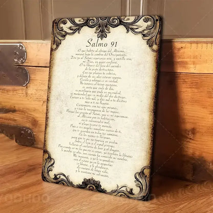 🙏 Psalm 91 Metal Wall Art | Christian Home Blessing Decor | Faith Inspired Scripture Sign
