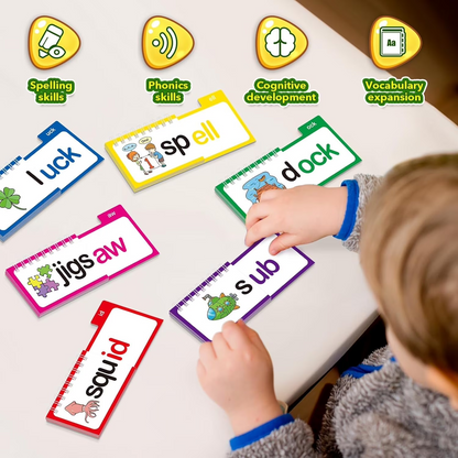 📚 50% OFF Kids Word Building Book – Interactive Phonics Activity Set For Early Reading & Vocabulary Learning
