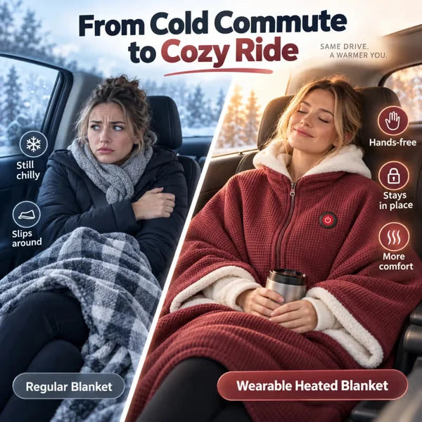 🛋️ Wearable Heated Blanket for Cozy Couch & Desk Comfort 🔥
