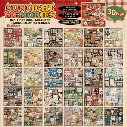 🪡✨680+ Pcs Realistic Faux Embroidery Effect Sticker Book