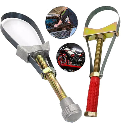 🛠️NEW Auto Car Diameter Adjustable Oil Filter Removal Strap Wrench Tool,Car Oil Filter Wrench.