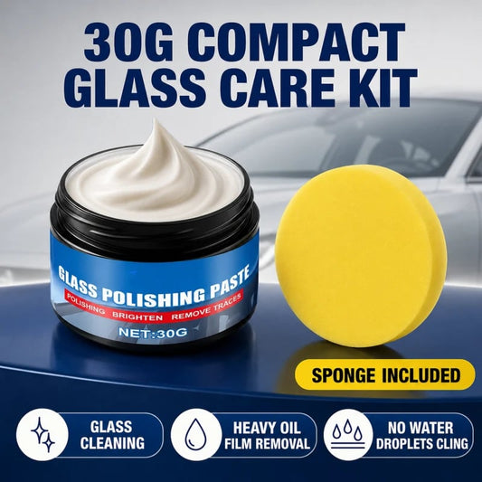 🔥Car Glass Oil Film Remover – Eliminates Glare & Wiper Smears, Repels Rain