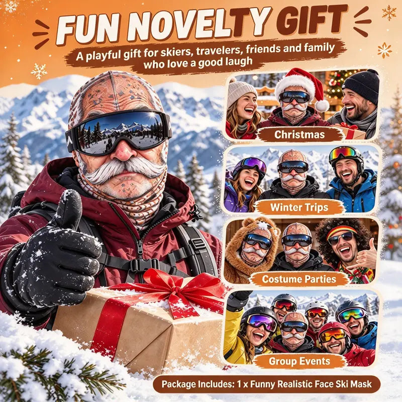 Funny Realistic 3D Printed Ski Mask