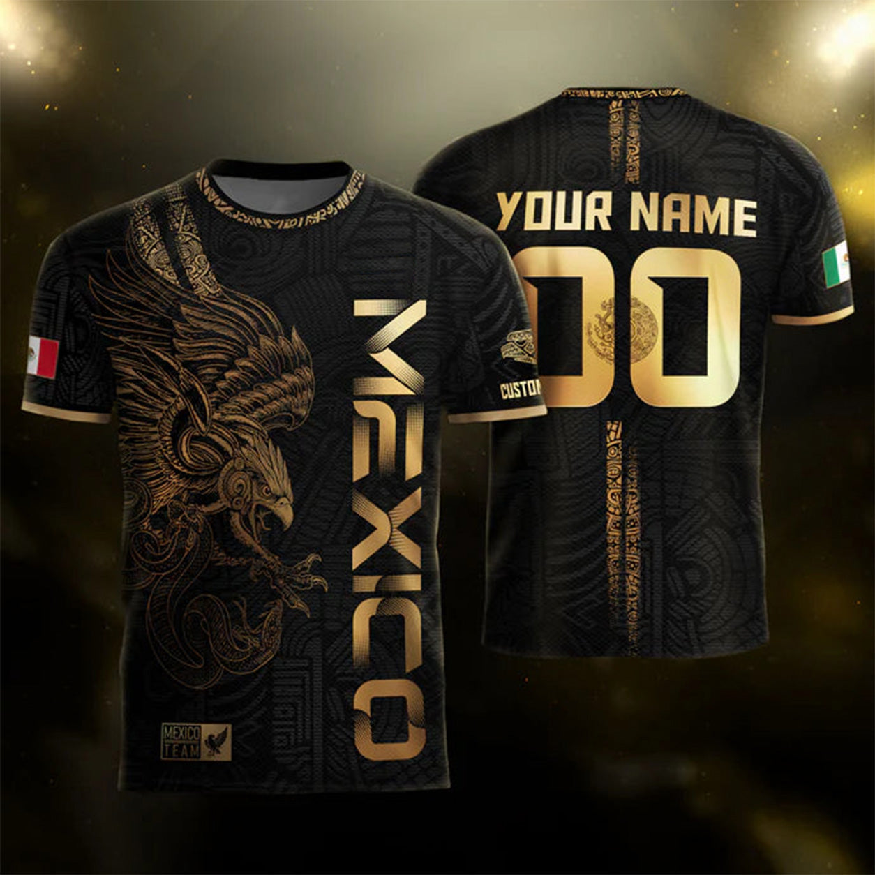 🇲🇽Men's Mexican Aztec Soccer Print Casual Tee